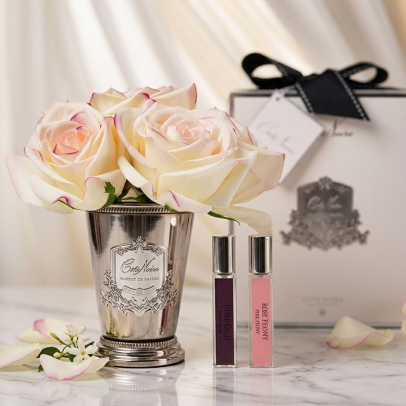 Bouquet de Roses Éternelles Côte Noire SMB02 Argent - Adja Store